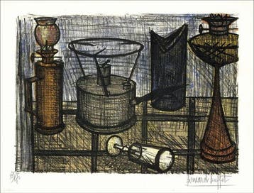 Bernard Buffet (1928-1999) - Lampe à pétrole