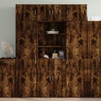 vidaXL buffetkast 70x42,5x185 cm bewerkt hout gerookt, Minder dan 50 cm, Verzenden, Nieuw, Minder dan 100 cm