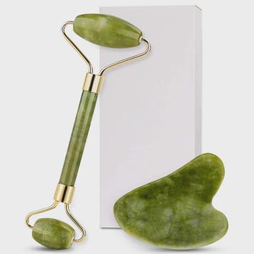 Jade Roller & Gua Sha Set: Dubbelzijdige Gezichtsroller voor, Verzenden, Nieuw