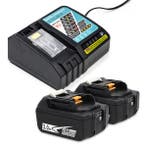 Startset: 2x Makita BL1830B / 18V LXT, 123accu huismerk, Verzenden, Nieuw