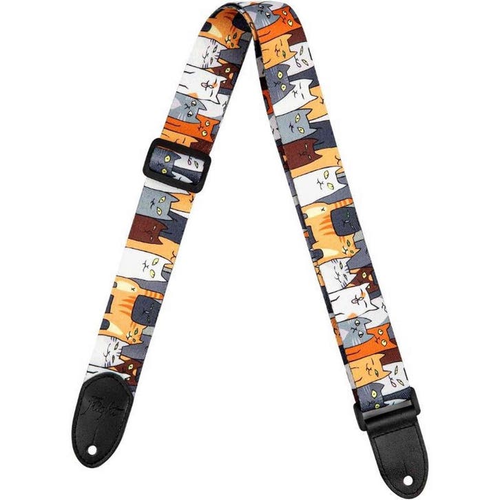 Flight S35 Cats Ukulele Strap Poly/Leer met Katten Design en, Muziek en Instrumenten, Instrumenten | Toebehoren, Nieuw, Ophalen of Verzenden