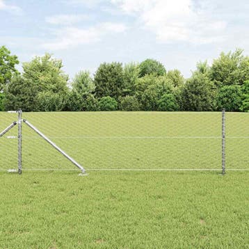 vidaXL Hexagonale Schutting met Palen 100 x 0,6 m, Verzenden, Nieuw, IJzer