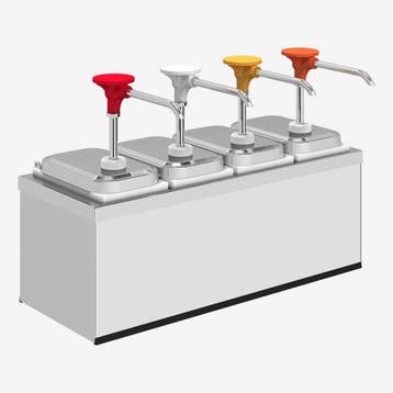 Sausdispenser | RVS | Drukknopbediening | 4x 9 Liter Contain, Ophalen of Verzenden, Nieuw in verpakking