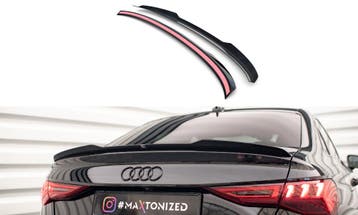 Spoiler Audi A3 & S-Line 8Y Limousine Maxton Glans Zwart, Ophalen of Verzenden, Nieuw