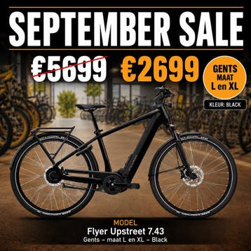 Flyer Upstreet 7.43  met €3000,- korting!, Overige merken, Nieuw, Ophalen of Verzenden, 50 km per accu of meer