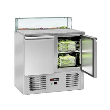 GGM Gastro | Saladette ECO - 900mm - 2 deuren - met rechte |, Verzenden
