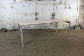 Vergadertafel 200x100 handmatig verstelbaar licht gebruikt, Verzenden, Gebruikt
