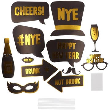 Photobooth Props Oud en Nieuw, Verzenden, Nieuw, Feestartikel