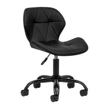 Salonstoel met Wielen Verstelbaar Zwart – Met Rugleuning –, Ophalen of Verzenden, Nieuw