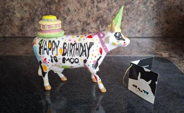 CowParade, Westland Giftware - Beeldje - Happy Birthday to