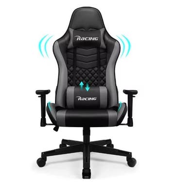 Nieuwe Ergonomische Gamingstoel Vertelbaar – Zwart en Grijs, Verzenden, Nieuw, Ergonomisch, Grijs