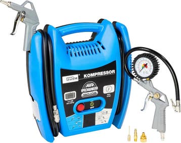 Compressor voor banden & ballen - Retourdeal 40% korting, Doe-het-zelf en Verbouw, 6 tot 10 bar, Ophalen of Verzenden, Zo goed als nieuw