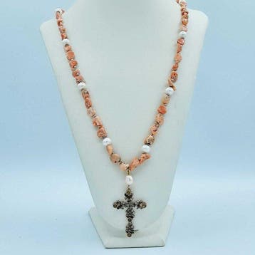 Zonder minimumprijs - Ketting met hanger - 18 karaat Zilver,