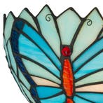Tiffany vlinder wandlamp - B 25 CM x H 14 CM (Art. 8251), Verzenden, Nieuw