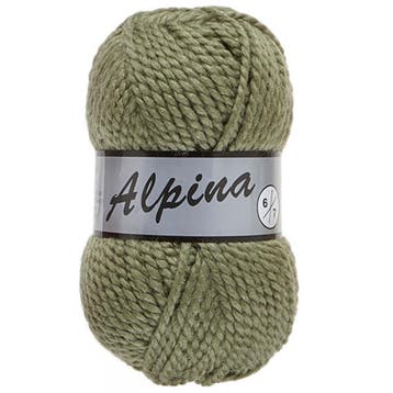Lammy Yarns Alpina 6 - 76 Mosgroen - Dik Wol-Acrylgaren, Ophalen of Verzenden, Nieuw