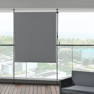 [pro.tec] Rolgordijn voor buiten Cimarra 200x270 cm donkergr, Verzenden, Nieuw