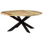 vidaXL Eettafel rond 175x75 cm massief gerecycled hout, Verzenden, Nieuw