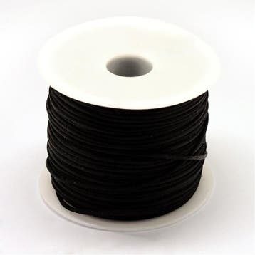 2 meter satijnkoord macramé koord van ca. 1,5 mm Black, Ophalen of Verzenden, Nieuw, Draad
