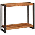 vidaXL Wandtafel met plank Bruin 90 x 33 x 75 cm Massief, Verzenden, Nieuw, Overige houtsoorten, 75 cm of meer