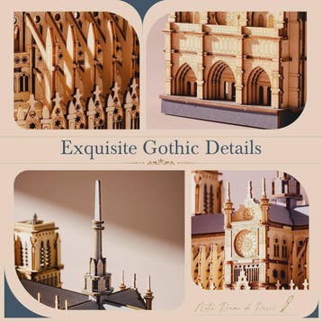 Robotime Rokr 3D Houten Puzzel Kathedraal van Parijs - Bouwp, Verzenden, Nieuw