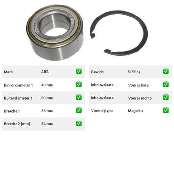 Wiellager Kia Magentis 2.0 (GD, MS) Van 2001-05 tot 2005-09, Verzenden, Nieuw, Kia