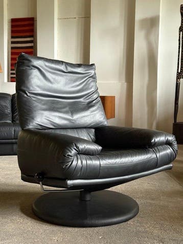 Rolf Benz - Fauteuil - Leder - draaistoel