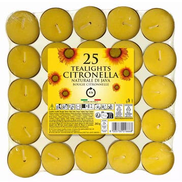 Benson Citronella theelichten 25-delig (Dieren & Ongedierte)