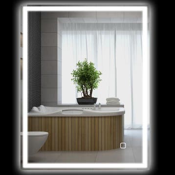 TRUUSK Badkamerspiegel Met Verlichting 90x70 cm - LED Spiege, Verzenden, Nieuw