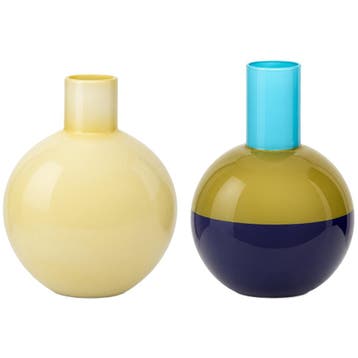 Urban Nature Culture Vazen Set Rond - Vaas - Nieuw in, Ophalen of Verzenden, Nieuw, Blauw