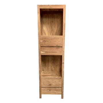Hoge smalle boekenkast vier ladenBoekenkasten, Huis en Inrichting, Kasten | Boekenkasten, Ophalen of Verzenden, Nieuw