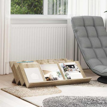 vidaXL Tijdschrift Rek Sonoma Eiken 90 x 53 x 28,5 cm, Verzenden, Nieuw