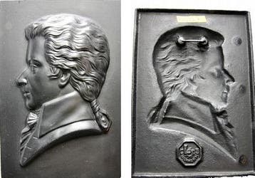 Plakette 1956 Musik Mozart, Wolfgang Amadeus 1756-1791, Ö.., Verzenden