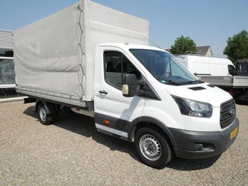 Ford Transit 350 2.0 TDCI 130PK Huifwagen MEENEEMPRIJS, Stof, Gebruikt, Euro 6, Wit