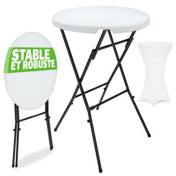 Statafel Wit Ø72cm + Statafelhoes Wit Ø70cm (Voor in Huis), Verzenden, Nieuw