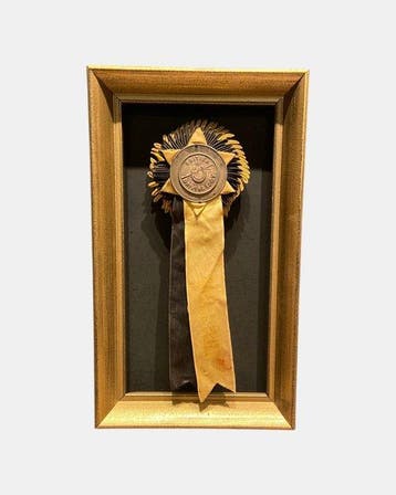 Lijst- Framed British Driving Society award rosette - Hout,