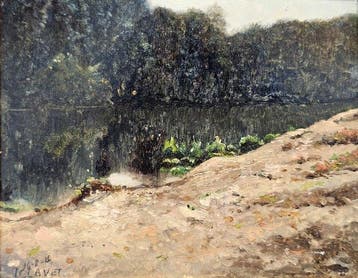 French School (XX) - Paysage de Rivière, Antiek en Kunst, Kunst | Schilderijen | Klassiek