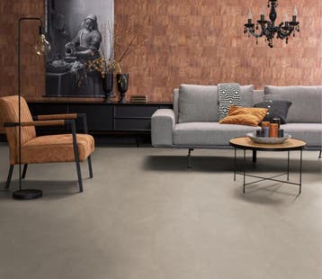 Klik PVC vloer Stanmore warm beige | Topvloeren, Moderne warm beige betonlook, 75 m² of meer, Beige, Nieuw