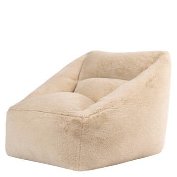 Icon Natalia Zitzak Stoel Faux Fur - Natural, Verzenden, Nieuw, Beige, Zitzakstoel