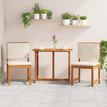 vidaXL 2 st Tuinstoel Massief acaciahout Bruin, Tuin en Terras, Verzenden, Nieuw, 2 zitplaatsen