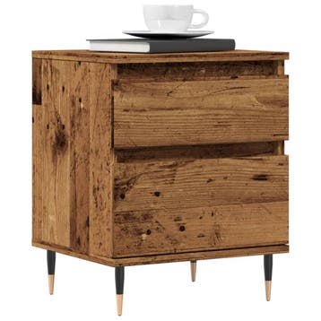 vidaXL Nachtkastjes 2 st 40x35x50 cm bewerkt hout oud, Minder dan 45 cm, Verzenden, Nieuw, Minder dan 55 cm