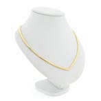 Gouden omega schakelcollier (Ketting), Sieraden, Tassen en Uiterlijk, Kettingen, Ophalen of Verzenden, Gebruikt, Overige kleuren