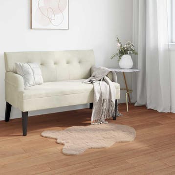 vidaXL Antislip vloerkleed van imitatie konijnenbont OLITE, Verzenden, Nieuw