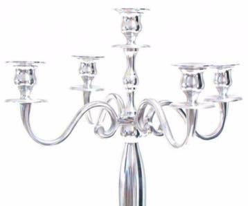 kandelaar goud - zilver - kaarsen kandelaren - 3 afmetingen, Huis en Inrichting, Woonaccessoires | Kandelaars en Kaarsen, Overige materialen
