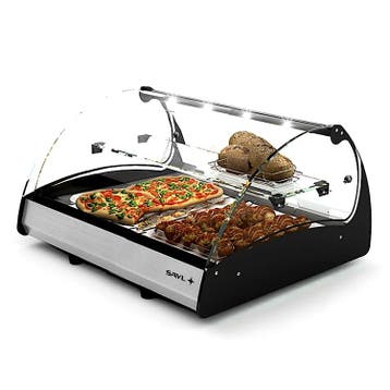 Verwarmde Tapasvitrine | SPLENDID | Zwart/RVS | 60°C/70°C |, Verzenden, Nieuw in verpakking