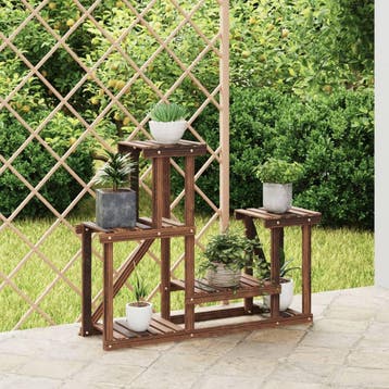 vidaXL Plantenstandaard 90x25x73,5 cm massief vurenhout, Verzenden, Nieuw