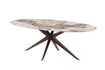 Eettafel PANDORA 220cm ovaal keramiek brons, Huis en Inrichting, Tafels | Eettafels, Ophalen of Verzenden, Nieuw