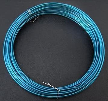 Aluminium draad 2mm dik, 5m per rol Dark Turquoise, Ophalen of Verzenden, Nieuw, Draad
