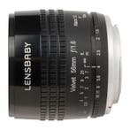 Lensbaby Velvet 56 Sony E - Zwart, Ophalen of Verzenden, Nieuw, Standaardlens
