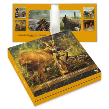 Kaartenmapje Rien Poortvliet Jonge Dieren, Verzamelen, Ophalen of Verzenden, Gelopen