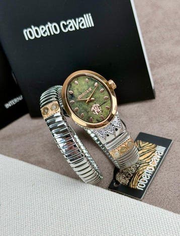Roberto Cavalli - Serpente Ornato Green Dial - Zonder, Nieuw